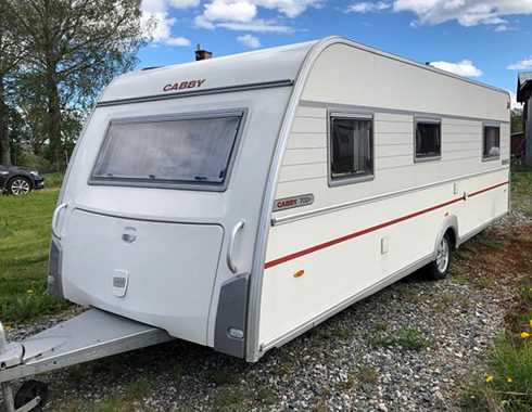 Husvagn Cabby 700+ FM stulen i Valbo strax väster om Gävle